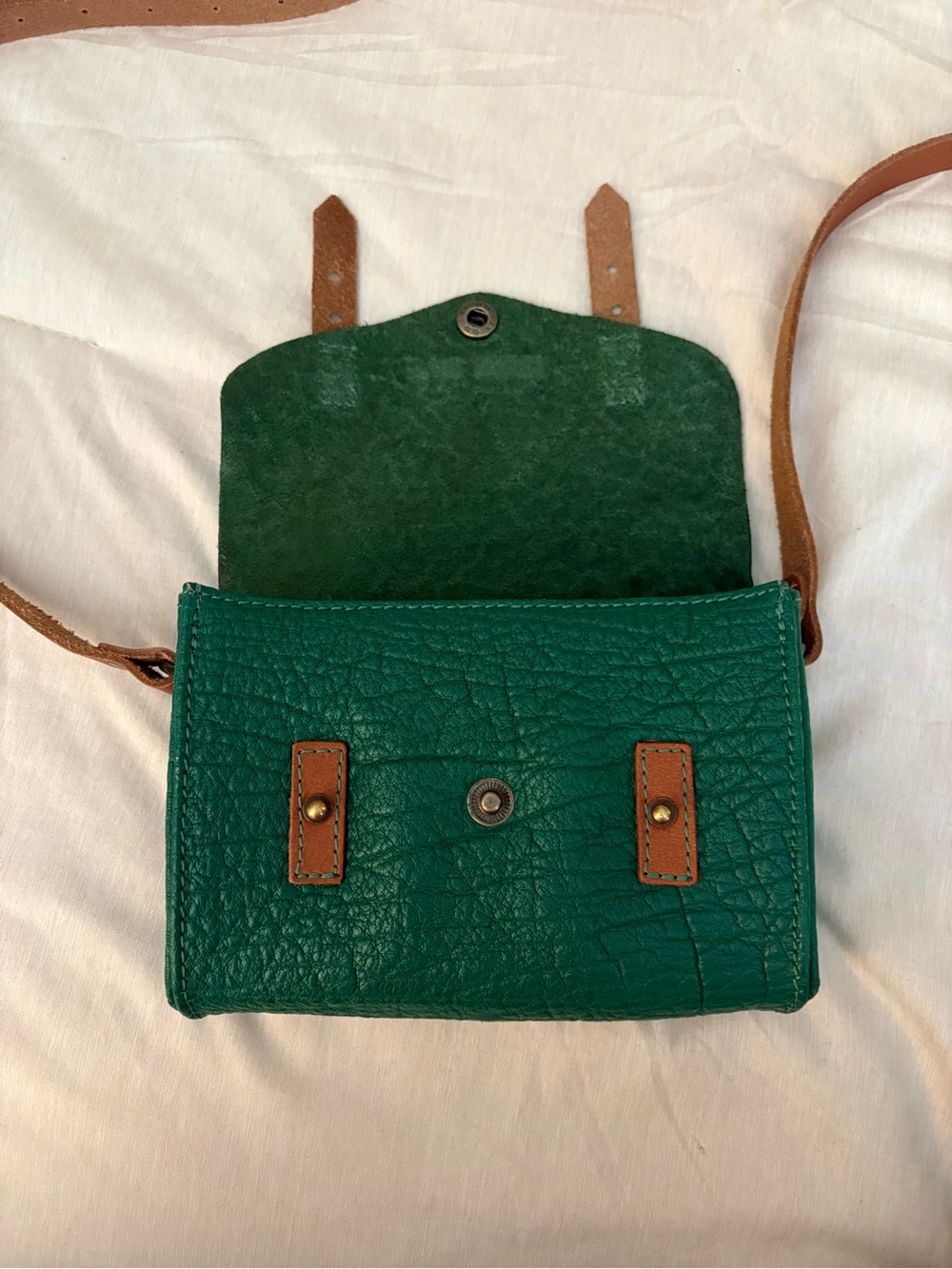 Paul Marius green leather crossbody - Picture 4 of 7